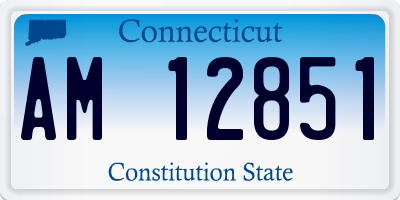 CT license plate AM12851
