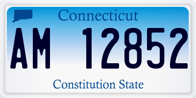 CT license plate AM12852