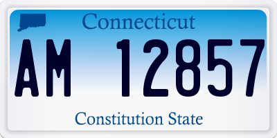 CT license plate AM12857