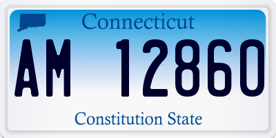 CT license plate AM12860