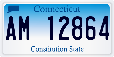 CT license plate AM12864