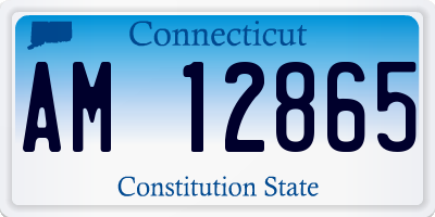 CT license plate AM12865