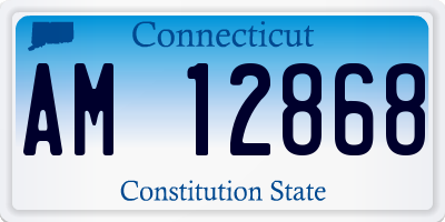 CT license plate AM12868
