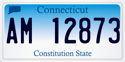 CT license plate AM12873