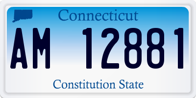 CT license plate AM12881