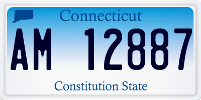 CT license plate AM12887