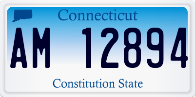 CT license plate AM12894