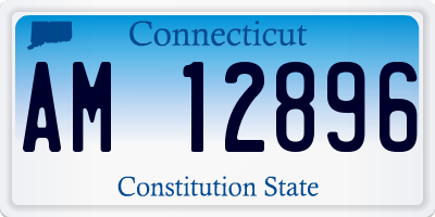 CT license plate AM12896