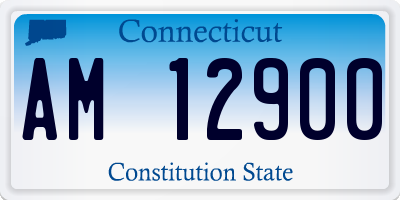 CT license plate AM12900