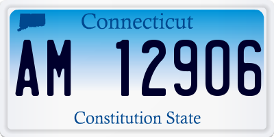 CT license plate AM12906