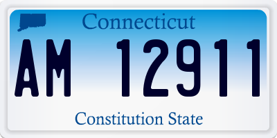 CT license plate AM12911
