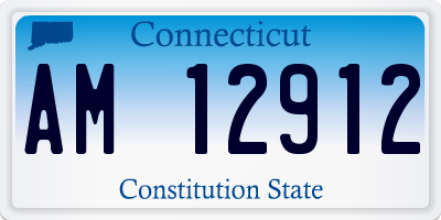 CT license plate AM12912