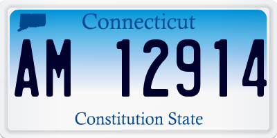 CT license plate AM12914