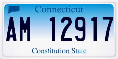 CT license plate AM12917