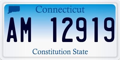 CT license plate AM12919