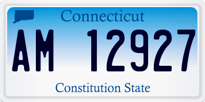 CT license plate AM12927