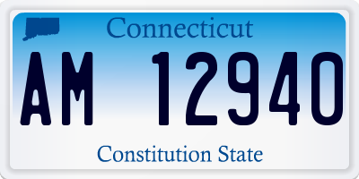 CT license plate AM12940