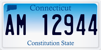 CT license plate AM12944