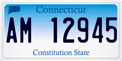 CT license plate AM12945