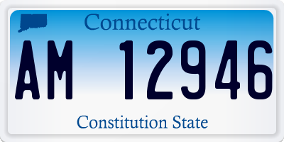 CT license plate AM12946
