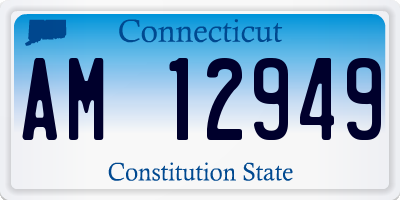 CT license plate AM12949