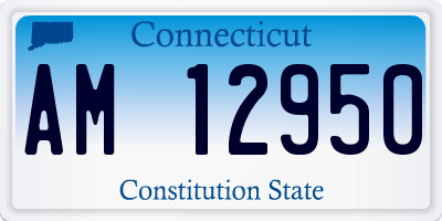 CT license plate AM12950