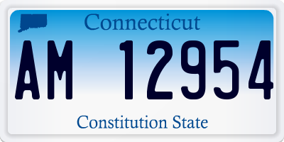 CT license plate AM12954