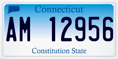 CT license plate AM12956