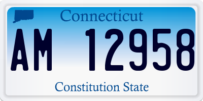 CT license plate AM12958
