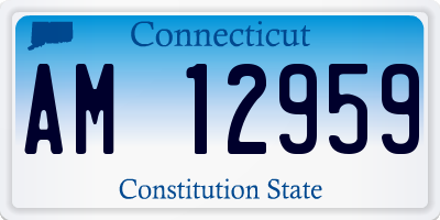 CT license plate AM12959