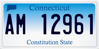 CT license plate AM12961