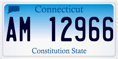 CT license plate AM12966