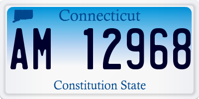 CT license plate AM12968
