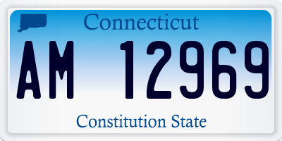 CT license plate AM12969