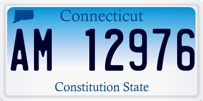 CT license plate AM12976