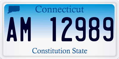 CT license plate AM12989