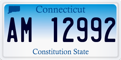 CT license plate AM12992