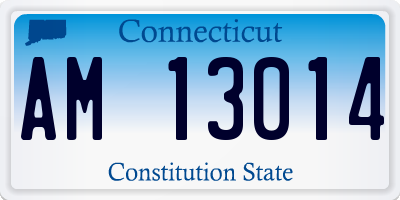 CT license plate AM13014