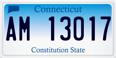 CT license plate AM13017