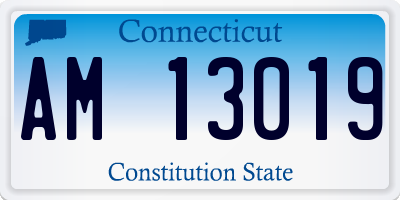 CT license plate AM13019