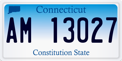 CT license plate AM13027