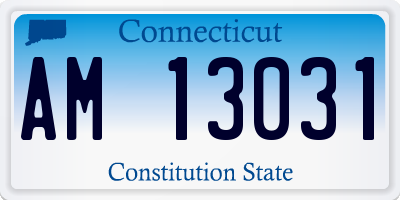 CT license plate AM13031