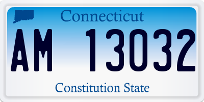 CT license plate AM13032