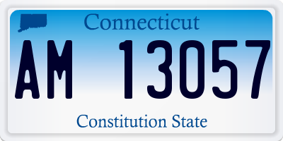 CT license plate AM13057