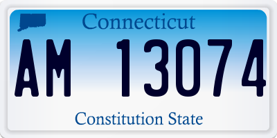CT license plate AM13074