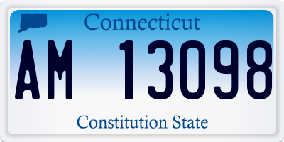 CT license plate AM13098