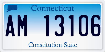 CT license plate AM13106