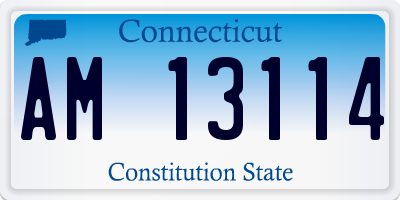 CT license plate AM13114