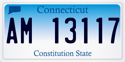 CT license plate AM13117