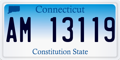 CT license plate AM13119